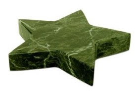 Green Marble Star Paperweight